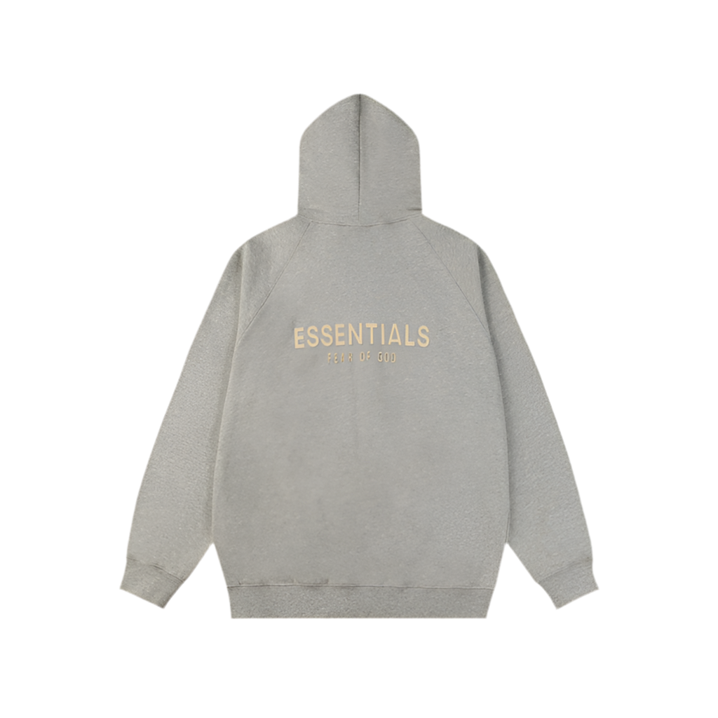 Essentials Cream Logo Zip-Up