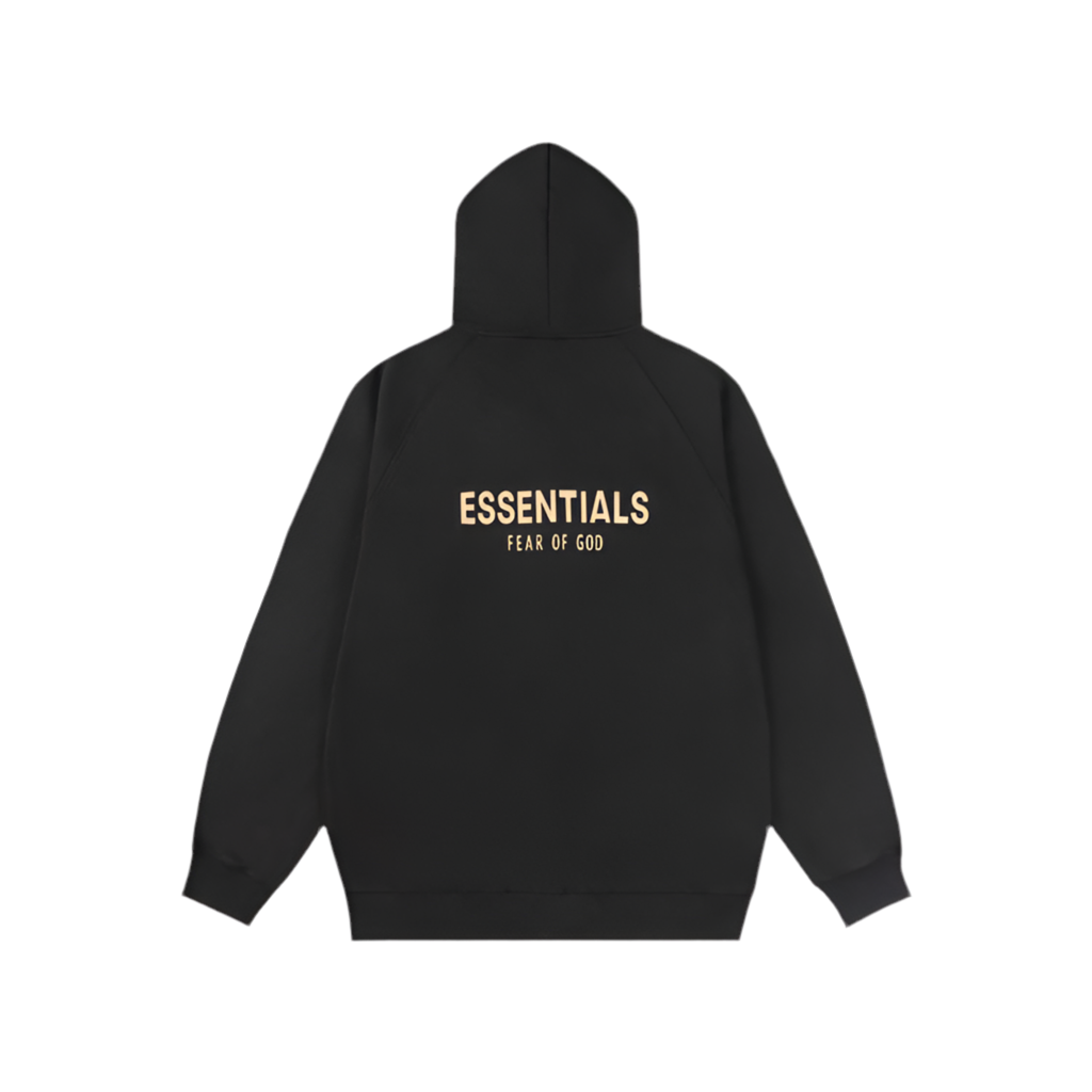Essentials Cream Logo Zip-Up